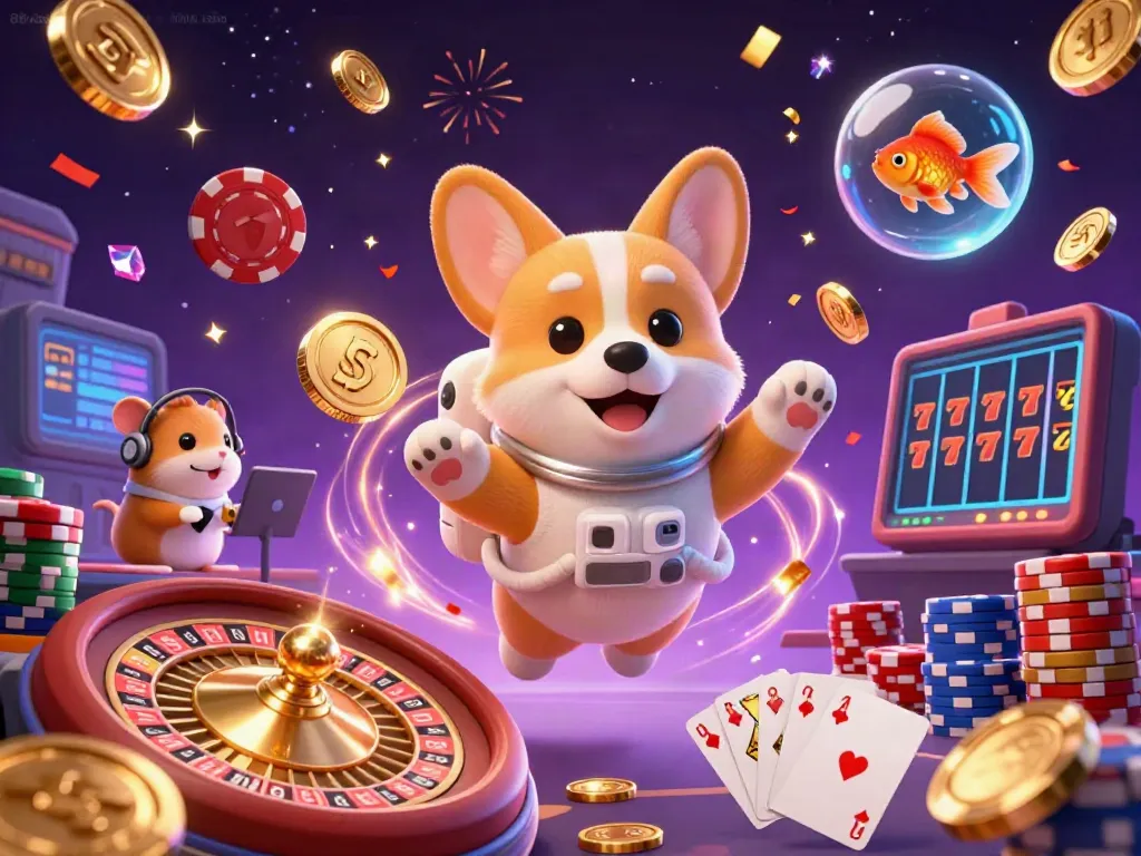 Engage in the thrill of 88vbet link vào amid floating treasures and joyful characters in this lively casino scene.