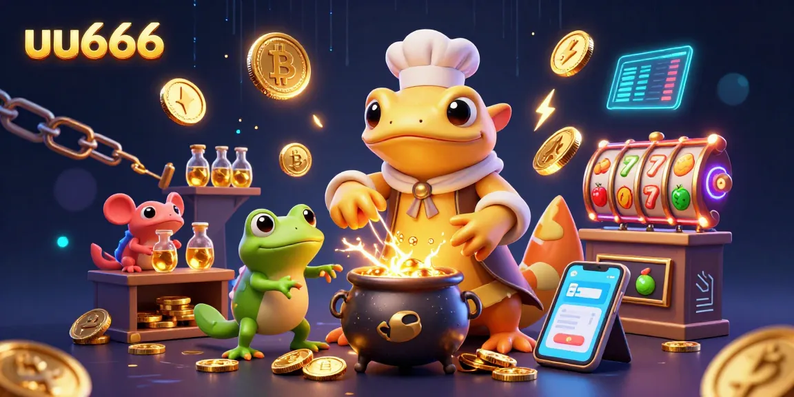 Spin jackpot slots at uu666 with a magical alchemist creating gold coins in a dynamic casino scene.